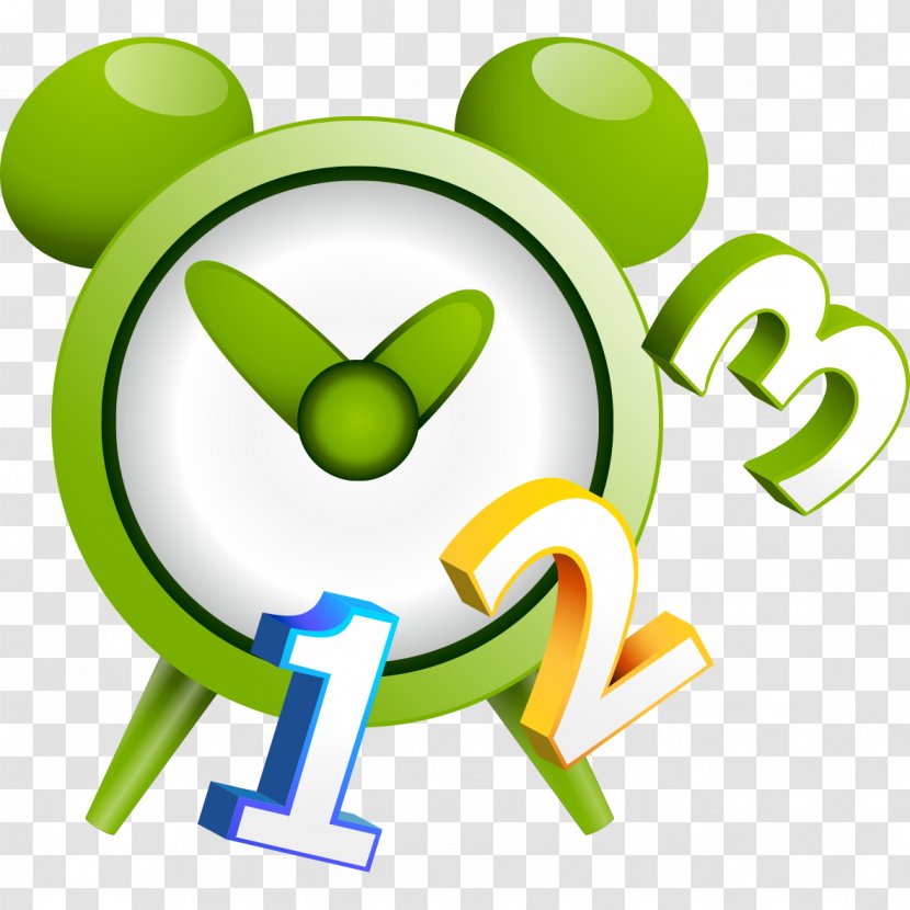 Alarm Clock Vecteur - Green - 123 Transparent PNG