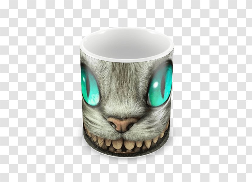 Tabby Cat Whiskers Coffee Cup Alice In Wonderland - Drinkware - No Pais Das Maravilhas Transparent PNG