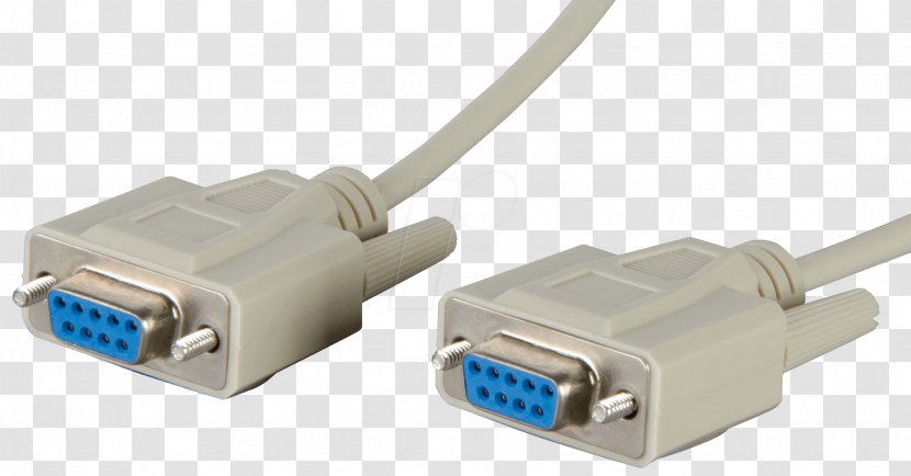 Electrical Cable Connector Network Cables D-subminiature Null Modem - Thunderbolt Transparent PNG