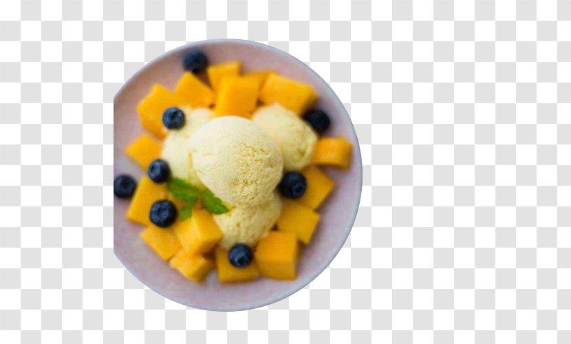 Ice Cream Coffee Frozen Yogurt Vegetarian Cuisine - Dessert - Mango Transparent PNG