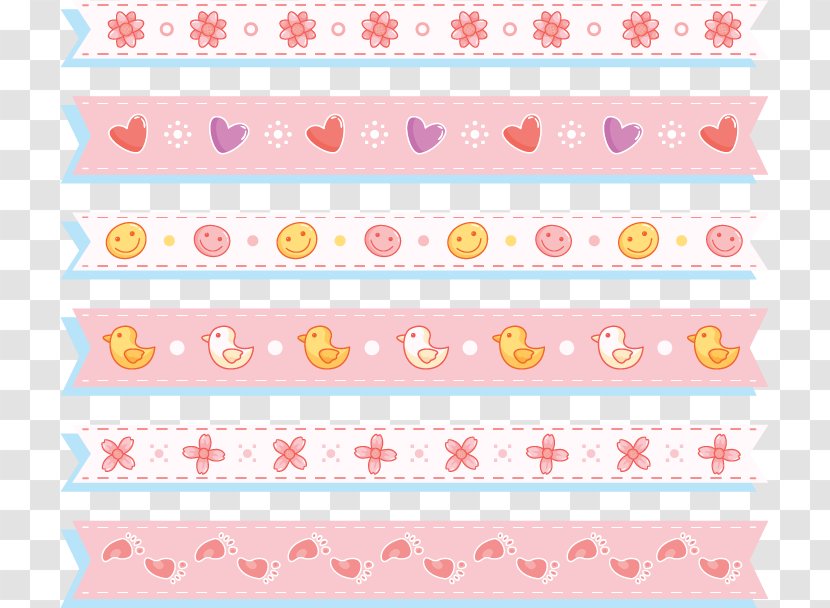 Paper Pink Pattern - Computer Graphics - Cute Decorative Ribbon Transparent PNG