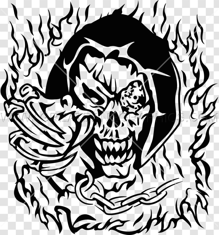 Skull Drawing Visual Arts Clip Art - Silhouette - Devil Transparent PNG