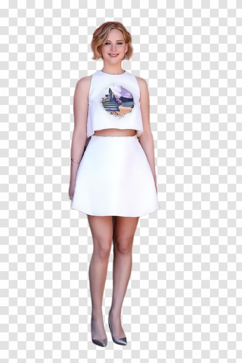 White Day - Shoulder - Tshirt Dress Transparent PNG