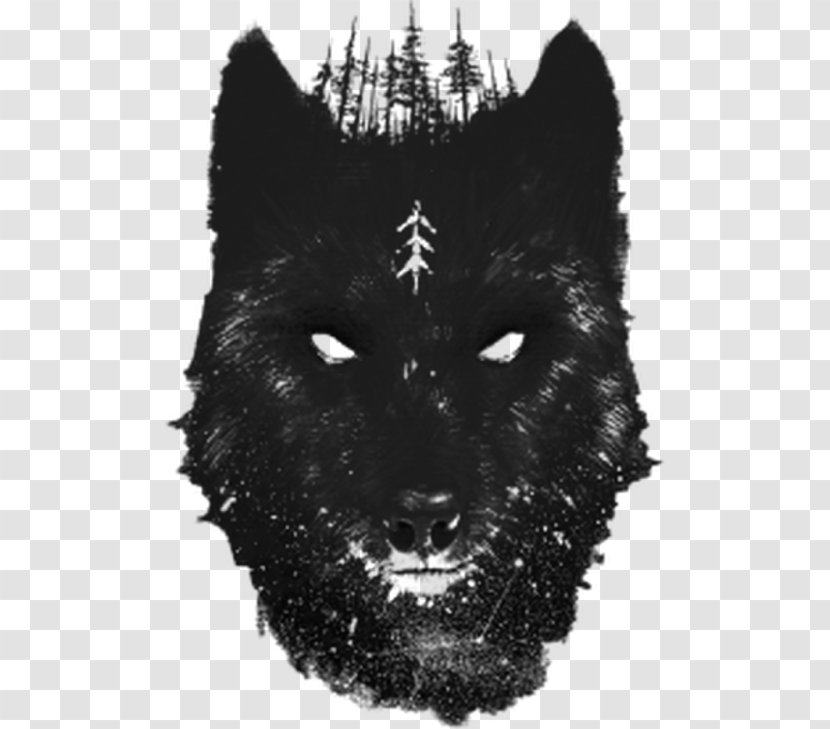 Black Wolf Sleeve Tattoo Drawing - Snout - Spice Illustrations Transparent PNG