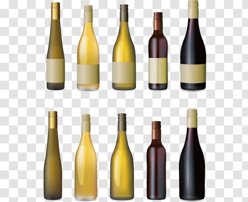 Red Wine White Cooler Glass Bottle Transparent PNG