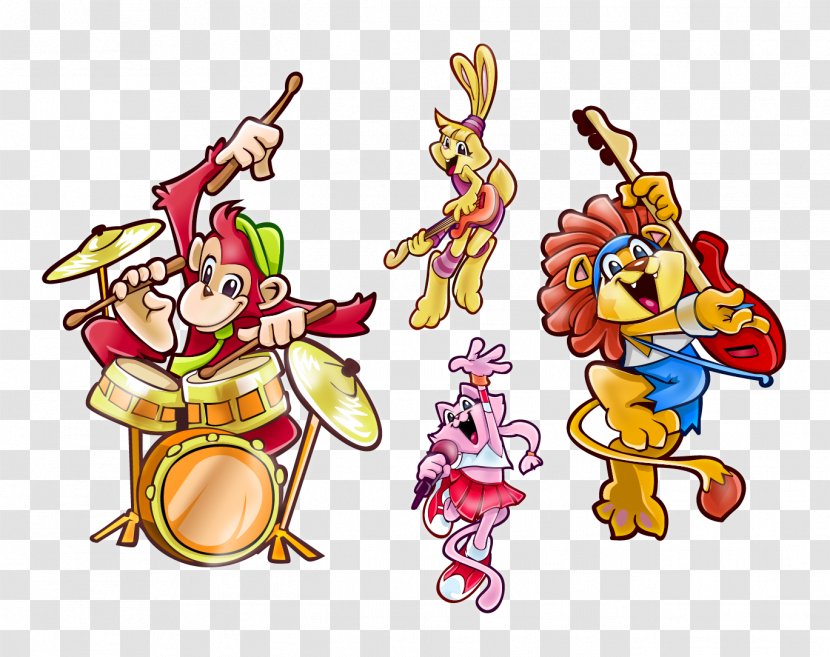 Cartoon Concert Drawing Clip Art - Heart - Vector Monkey Transparent PNG