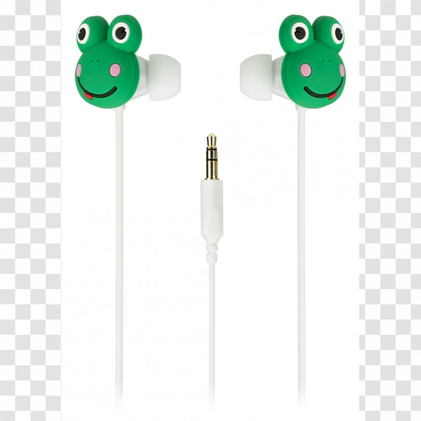Audio Headphones Frog In-ear Monitor - Green Transparent PNG