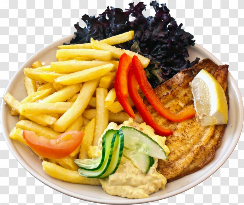 French Fries Full Breakfast Vegetarian Cuisine Lunch Food - Meal - Pommes Frites Transparent PNG