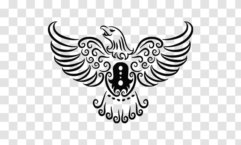 Black And White Logo Eagle - Fictional Character Transparent PNG