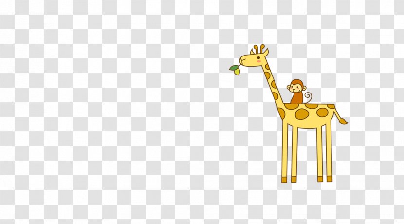 Giraffe Cartoon - Yellow Transparent PNG