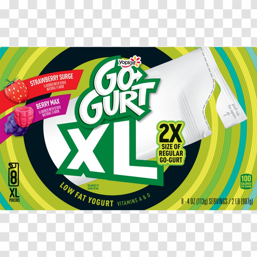 Go-Gurt Milk Yoplait Yoghurt Low-fat Diet - Berry Transparent PNG