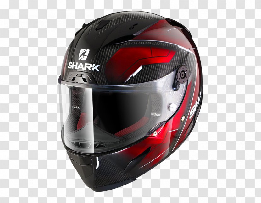Motorcycle Helmets Shark Integraalhelm Red Carbon - Green Transparent PNG