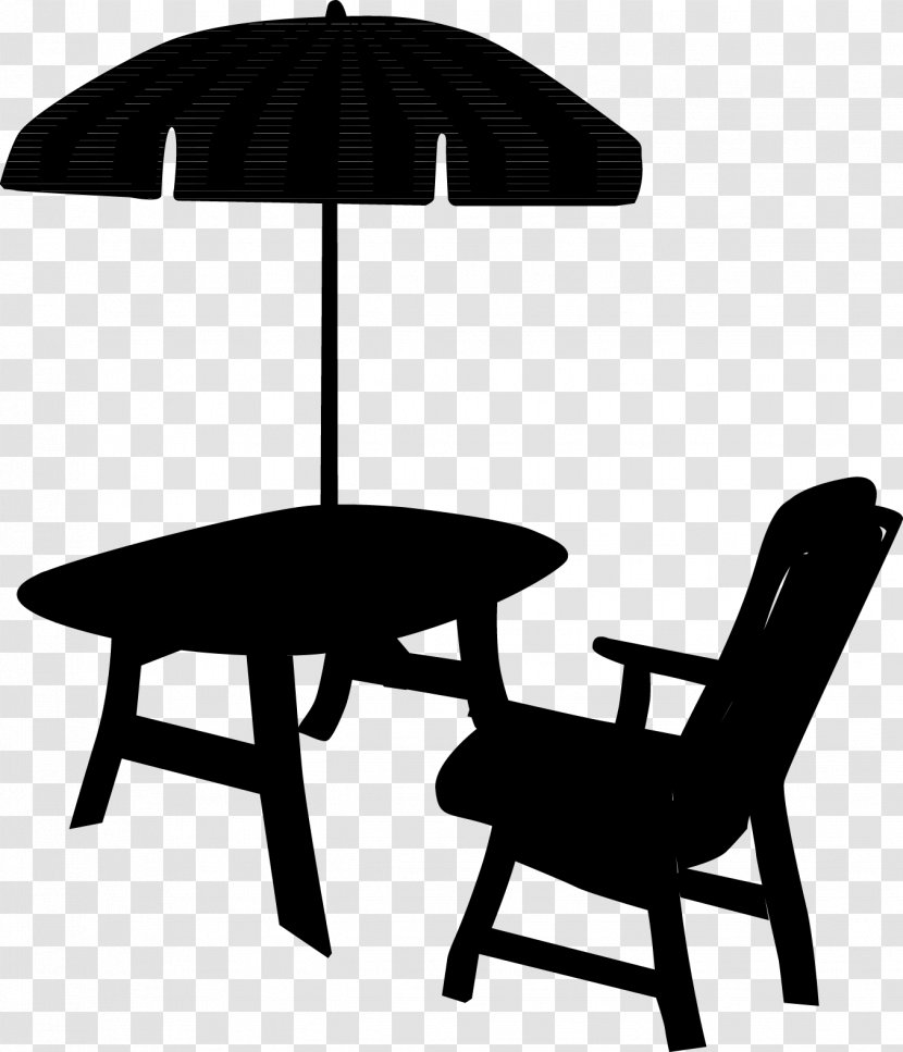Table Chair Clip Art Product Design - Outdoor - Blackandwhite Transparent PNG