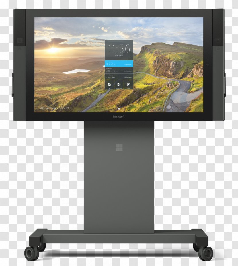 Surface Hub Microsoft Interactive Whiteboard Computer - Technology - Lcd Screen Transparent PNG