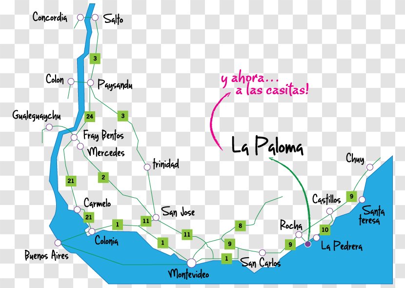La Paloma, Rocha Gualeguaychú Map Fray Bentos GPS Navigation Systems - Gps Transparent PNG