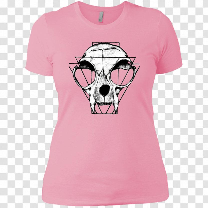 T-shirt Sleeve Clothing Sweater - Tshirt - Cat Skull Transparent PNG