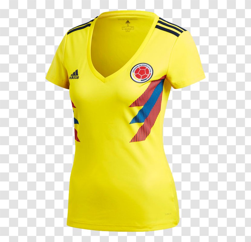 Colombia National Football Team 2018 FIFA World Cup T-shirt Jersey Adidas - Active Shirt Transparent PNG