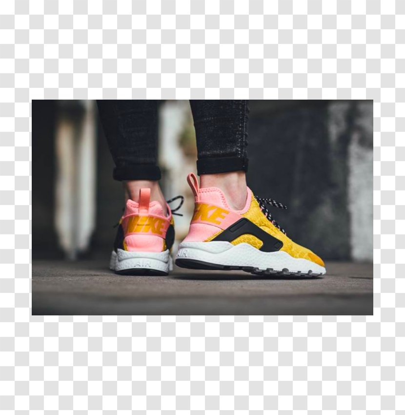 Sneakers Nike Air Huarache Mens Shoe - Sock - Orange Snake Transparent PNG