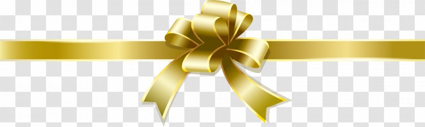 Gold Ribbon - Raster Graphics - Bow Wrap Transparent PNG