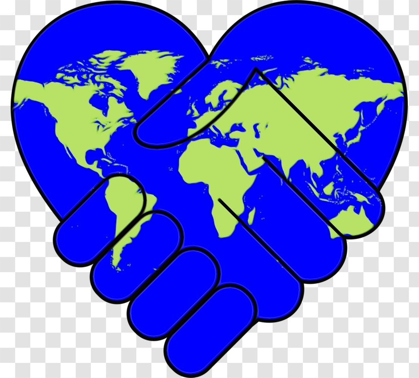 Gesture Finger Hand Electric Blue Thumb - World Transparent PNG