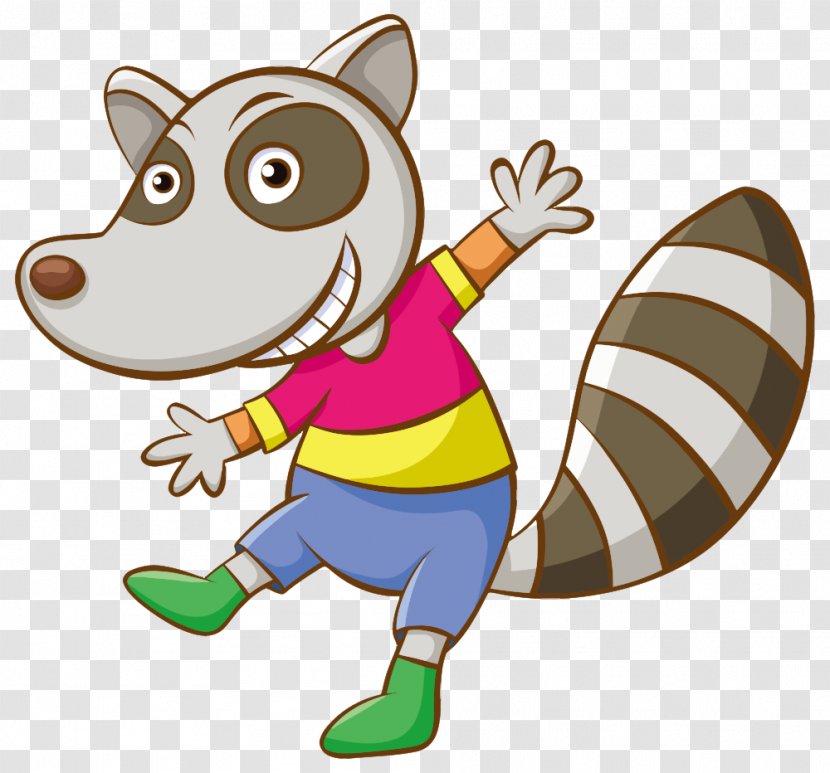 Raccoon Cartoon Character Clip Art - Tree Transparent PNG