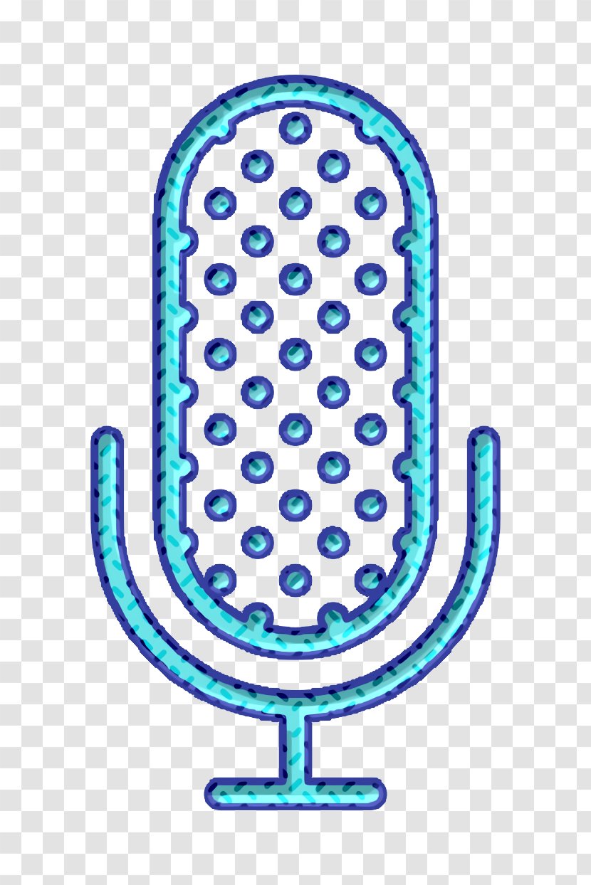 Essential Set Icon Microphone Radio - Electric Blue Transparent PNG