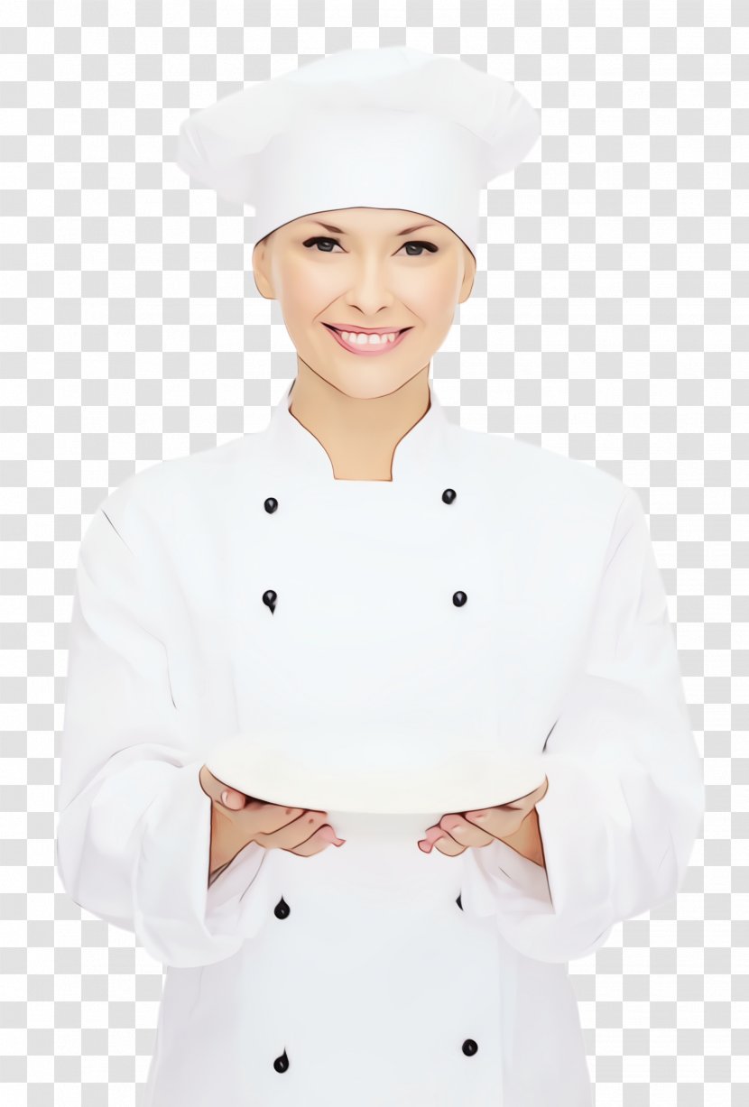 Chef's Uniform Cook White Chef Chief - Wet Ink - Gesture Sleeve Transparent PNG