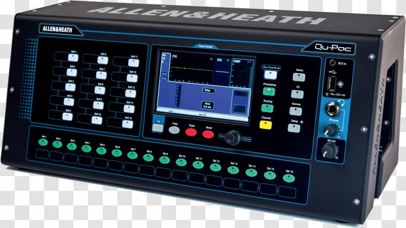 Allen & Heath Qu-Pac Audio Mixers Digital Mixing Console QU-16 - Multimedia Transparent PNG