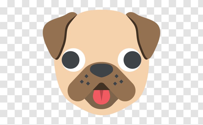 Pug Puppy Pile Of Poo Emoji - Carnivoran Transparent PNG
