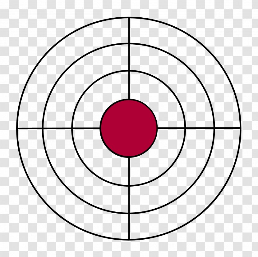 Shooting Target Bullseye BB Gun Sight - Silhouette - Aiming Circle Transparent PNG