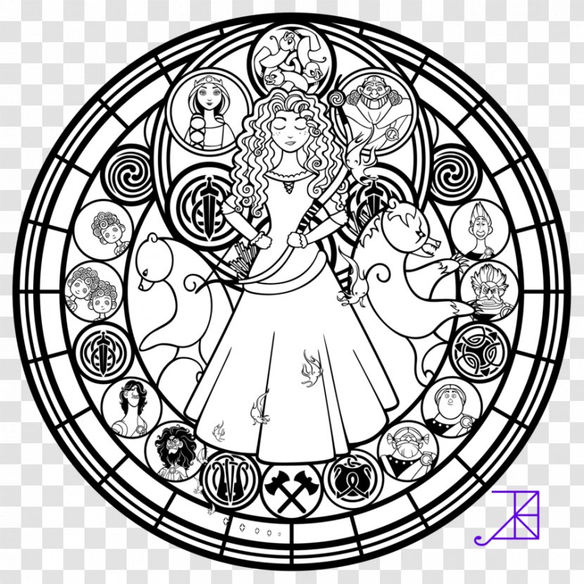Coloring Book Stained Glass Window Disney Princess - Color - Palace Pattern Transparent PNG