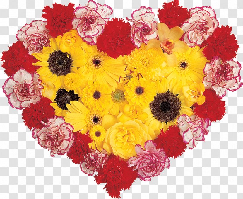 Cut Flowers Megabyte Clip Art - HEART FLOWER Transparent PNG
