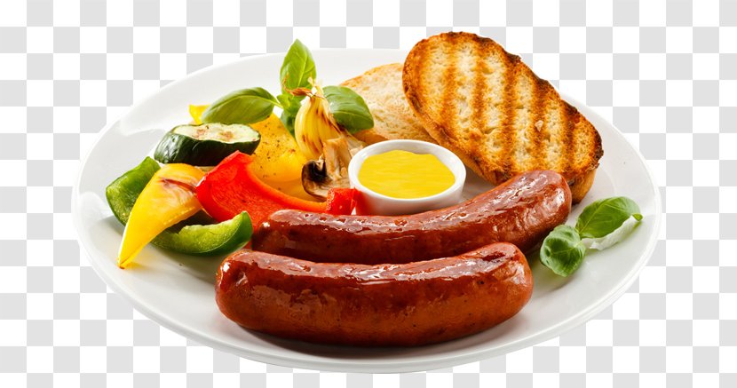 Breakfast Sausage Barbecue German Cuisine - Patty - Food Transparent PNG