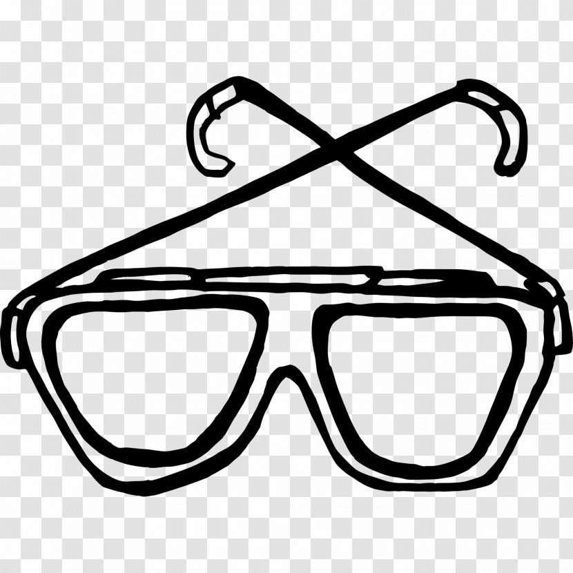 Sunglasses Clip Art - Black And White - Spectacles Frame Transparent PNG