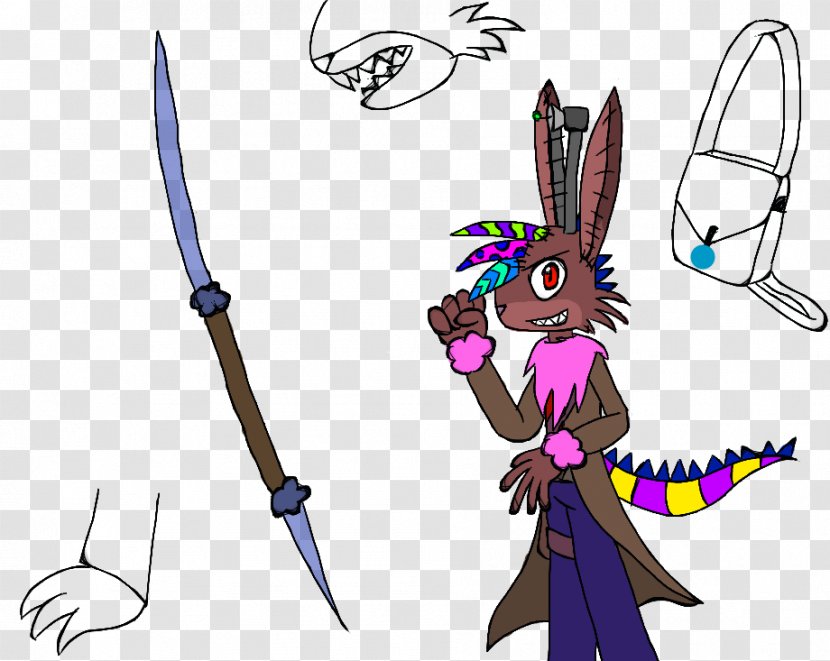 Sword Mammal Character Clip Art Transparent PNG