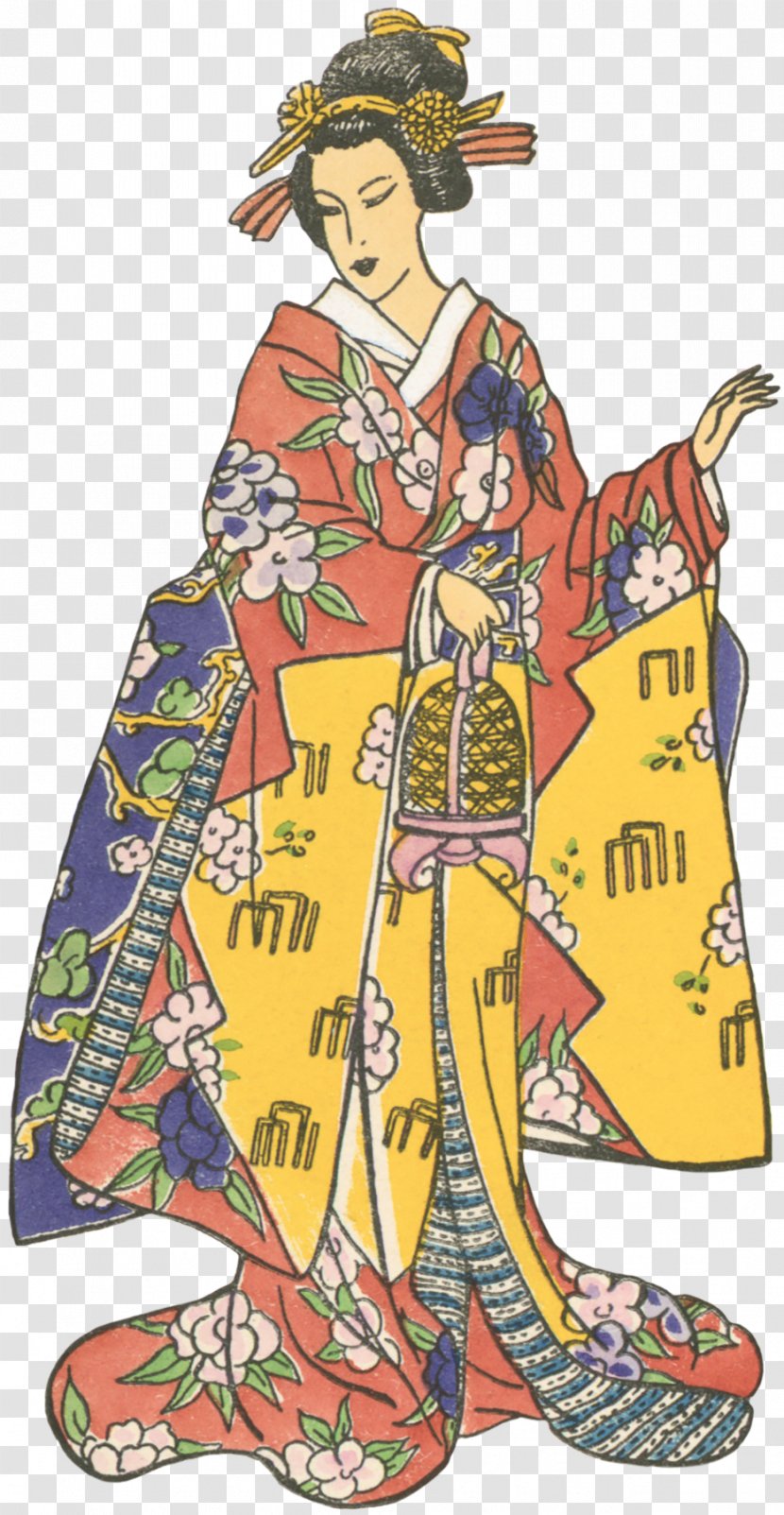 Kimono Middle Ages Woman Cartoon - Book - Clipart Transparent PNG