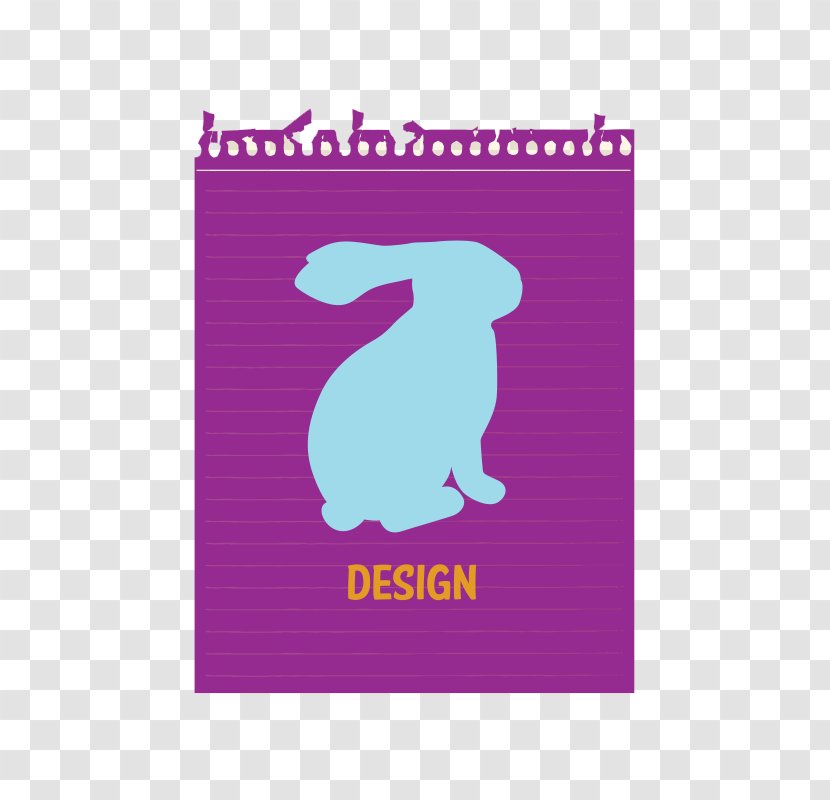 Floral Design Illustration - Text - Purple Rabbit Pattern Notes Transparent PNG