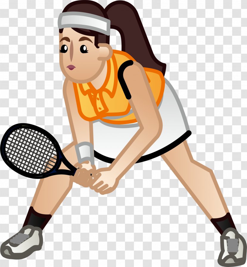 Tennis Clip Art - Cartoon - Defensive Action Transparent PNG
