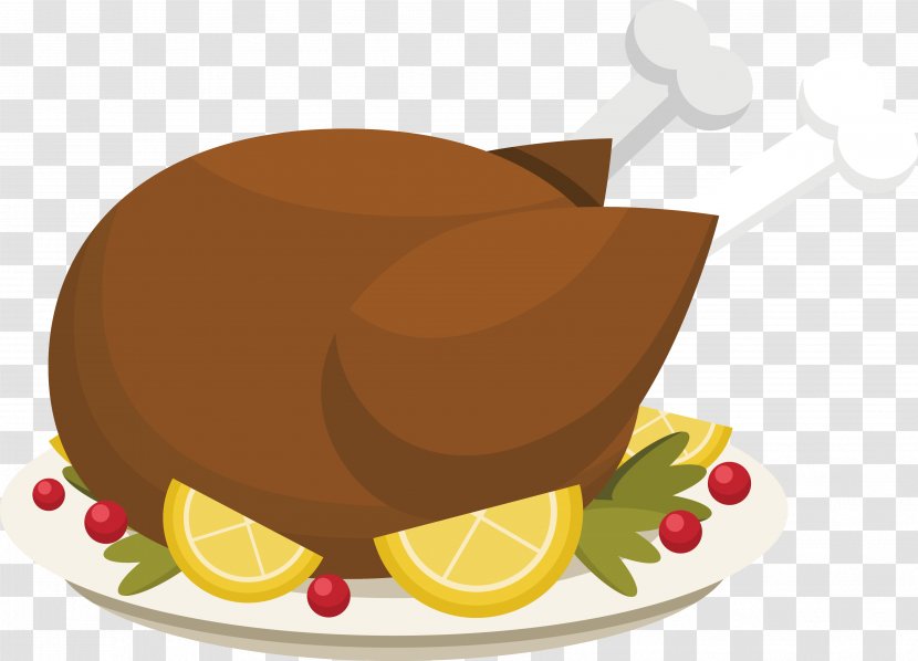 Roast Chicken Lemon Barbecue - Vector Transparent PNG