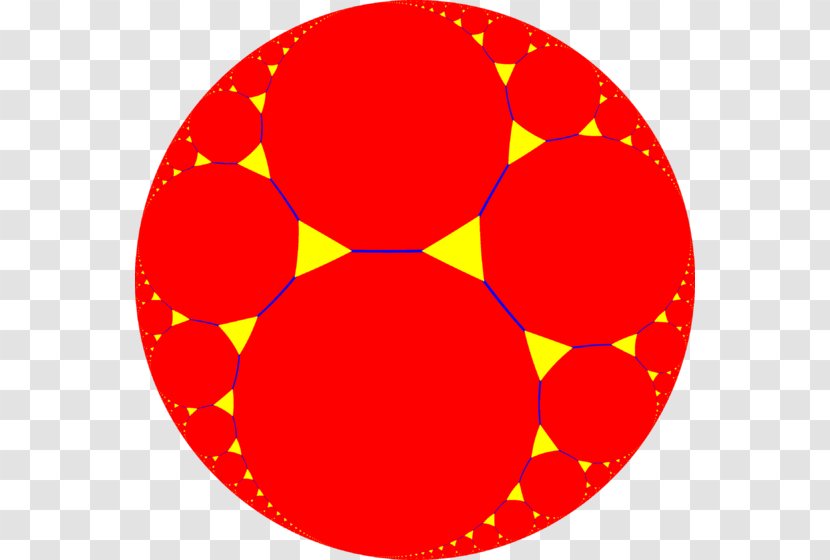 Hyperbolic Geometry Tessellation Uniform Tilings In Plane Honeycomb - Ball - Orange Transparent PNG