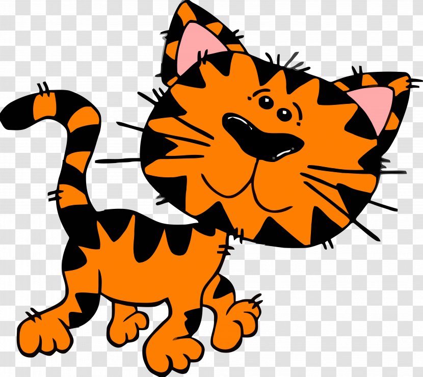 Cat Clip Art Kitten Cartoon Image - Orange Transparent PNG