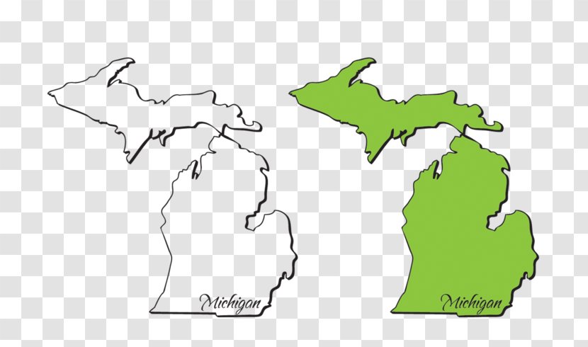 Michigan Vector Graphics Map Illustration - Area Transparent PNG