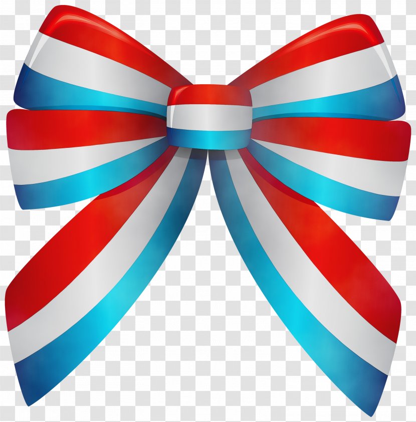 Ribbon Bow - Flag - Electric Blue Transparent PNG