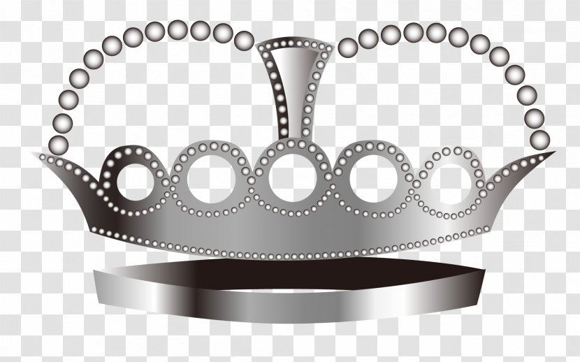 Silver - Motif - Vector Cartoon Crown Transparent PNG