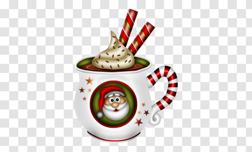 Ice Cream Coffee Cup Santa Claus - Drinking Straw - A Transparent PNG