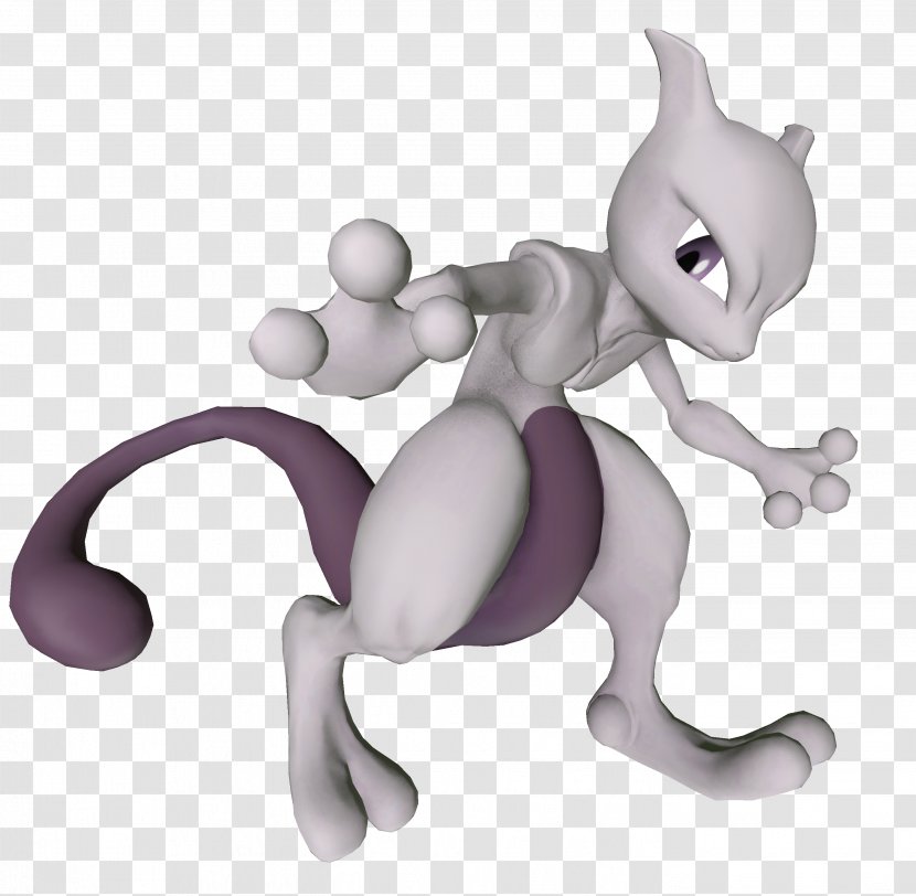 Cat Super Smash Bros. For Nintendo 3DS And Wii U Mewtwo Pokémon - Drawing Transparent PNG