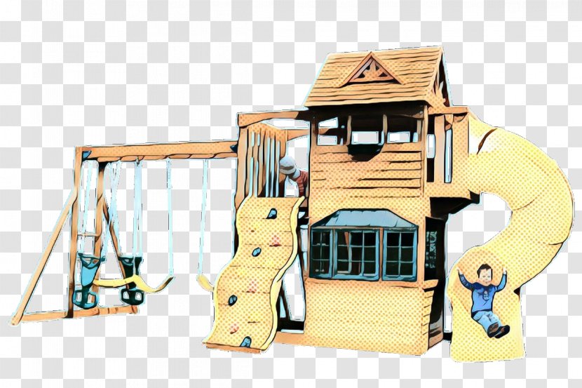 Outdoor Play Equipment Public Space Human Settlement Playground Playset - Wood Slide Transparent PNG