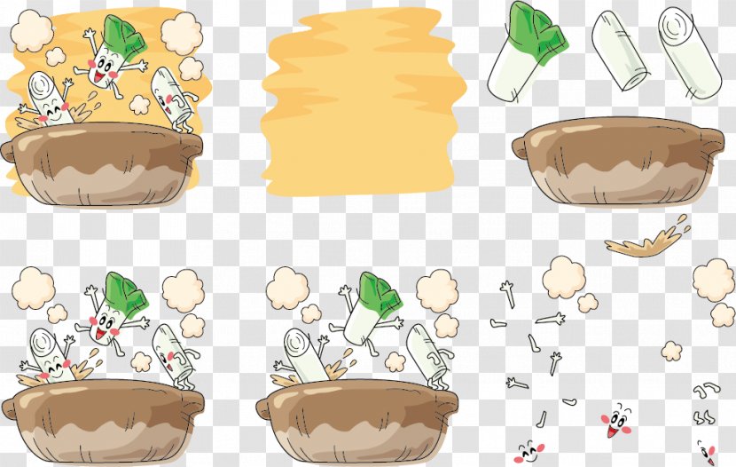 Allium Fistulosum Drawing Cartoon Illustration - Food - Onion Expression Vector Bath Transparent PNG