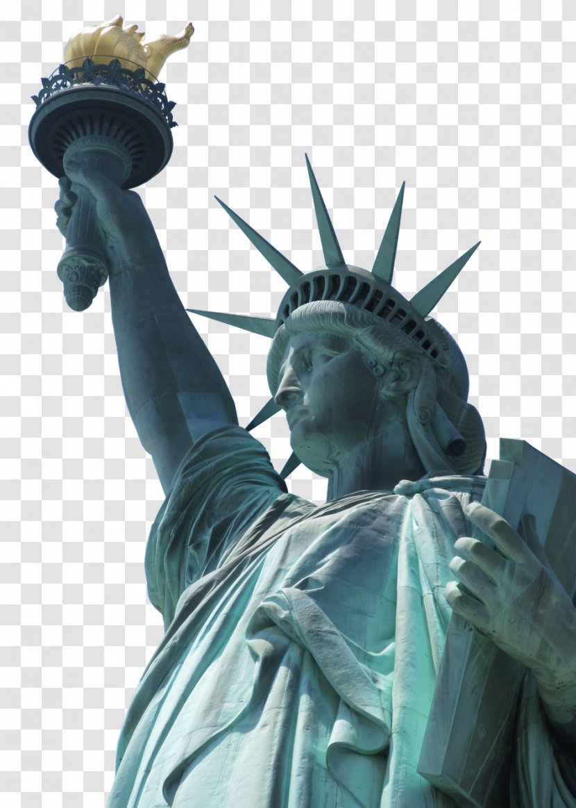 Statue Of Liberty New York Harbor Ellis Island Sculpture - Stock Footage Transparent PNG