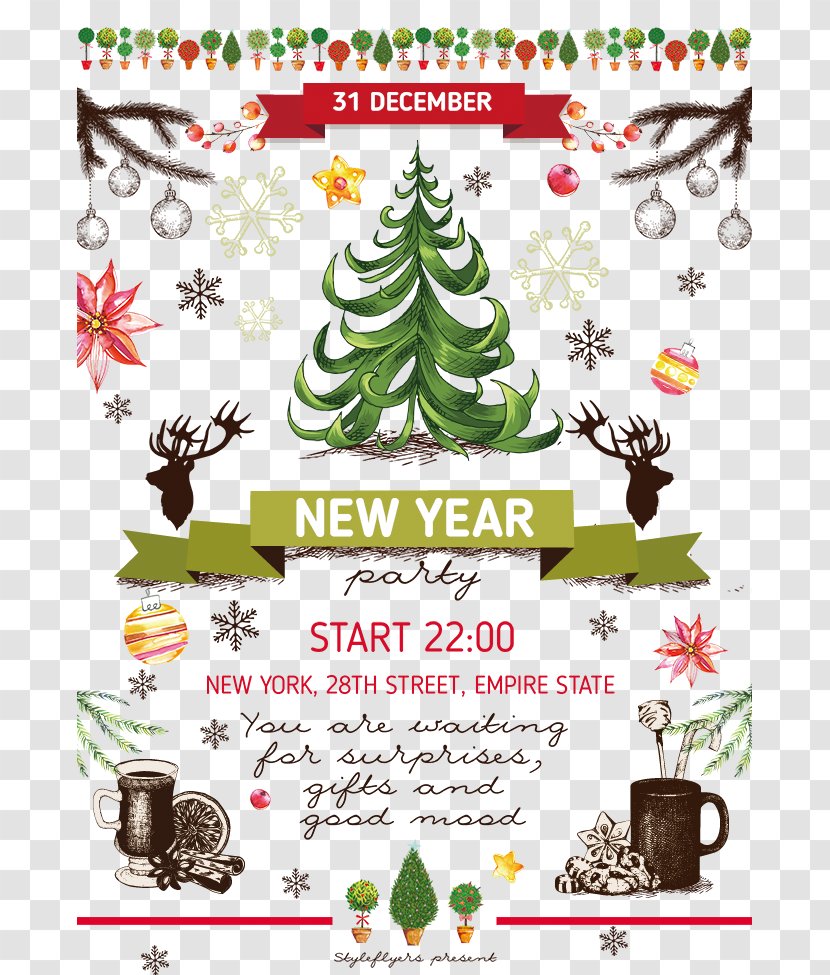 Christmas Tree Poster New Year Festival - Art - Posters Transparent PNG